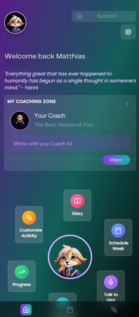 InnerGenius app home screen